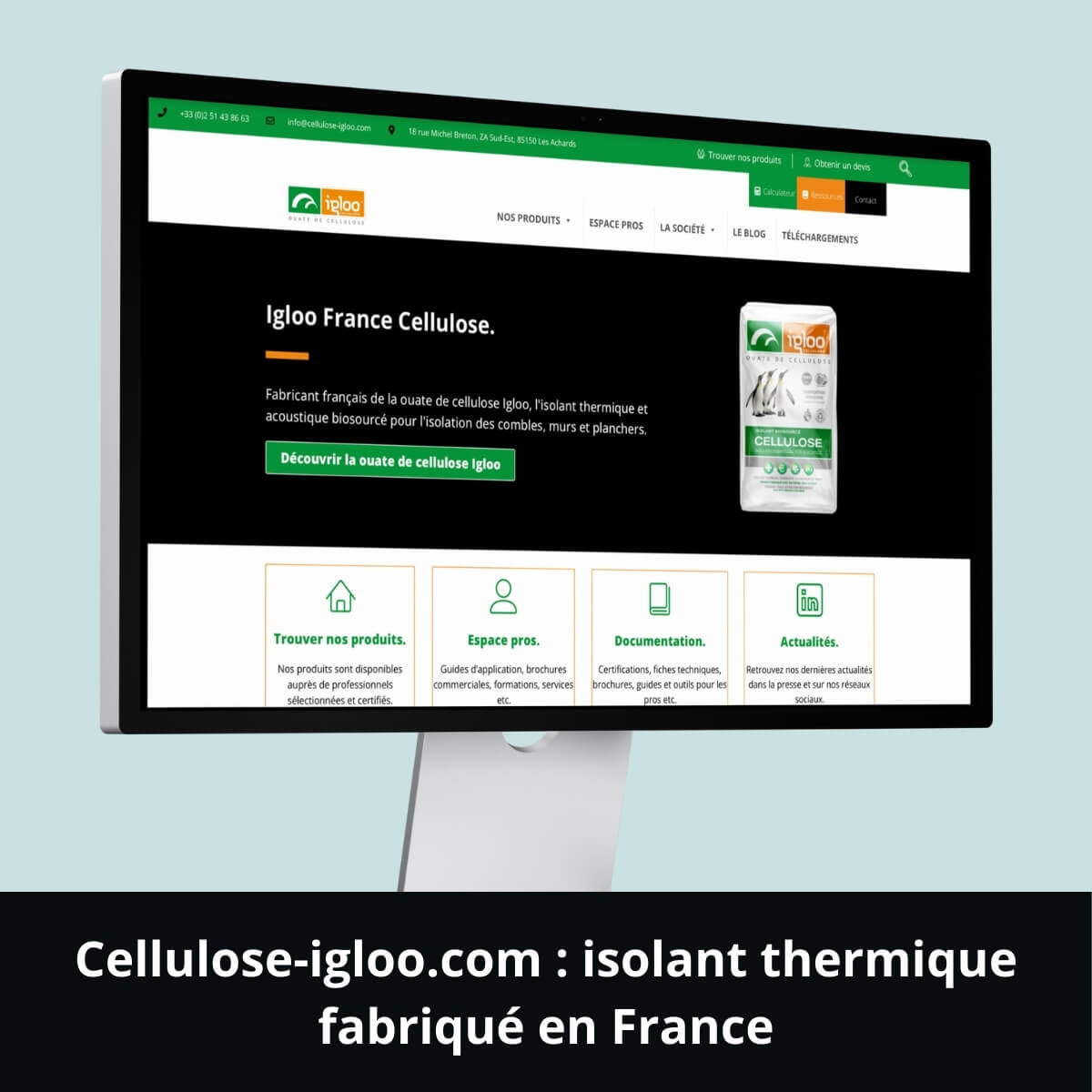 Cellulose-igloo.com&nbsp;: isolant thermique fabriqué en France