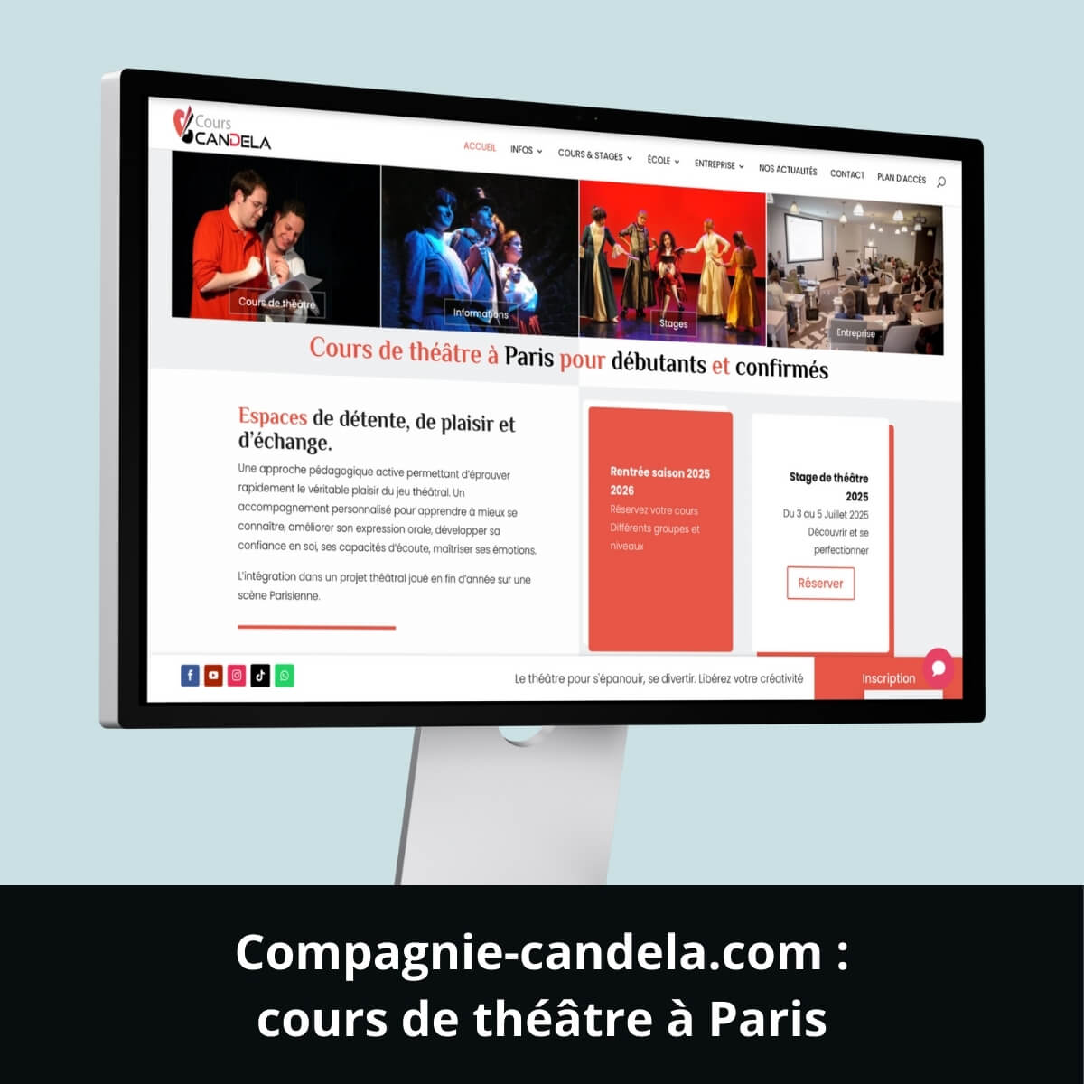Compagnie-candela.com&nbsp;: cours de théâtre à Paris