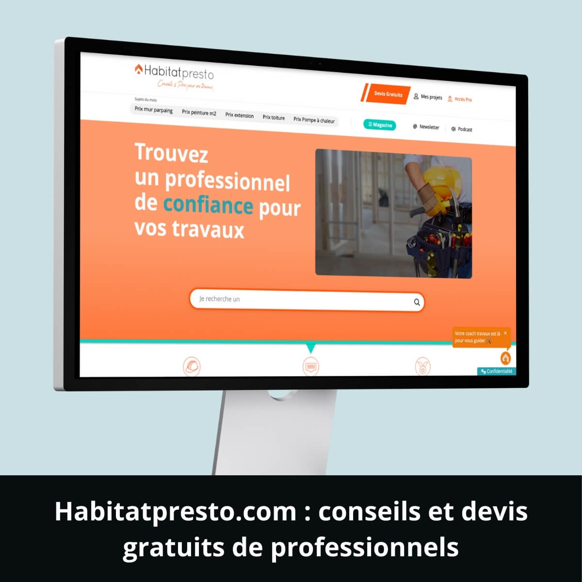 Habitatpresto.com&nbsp;: conseils et devis gratuits de professionnels