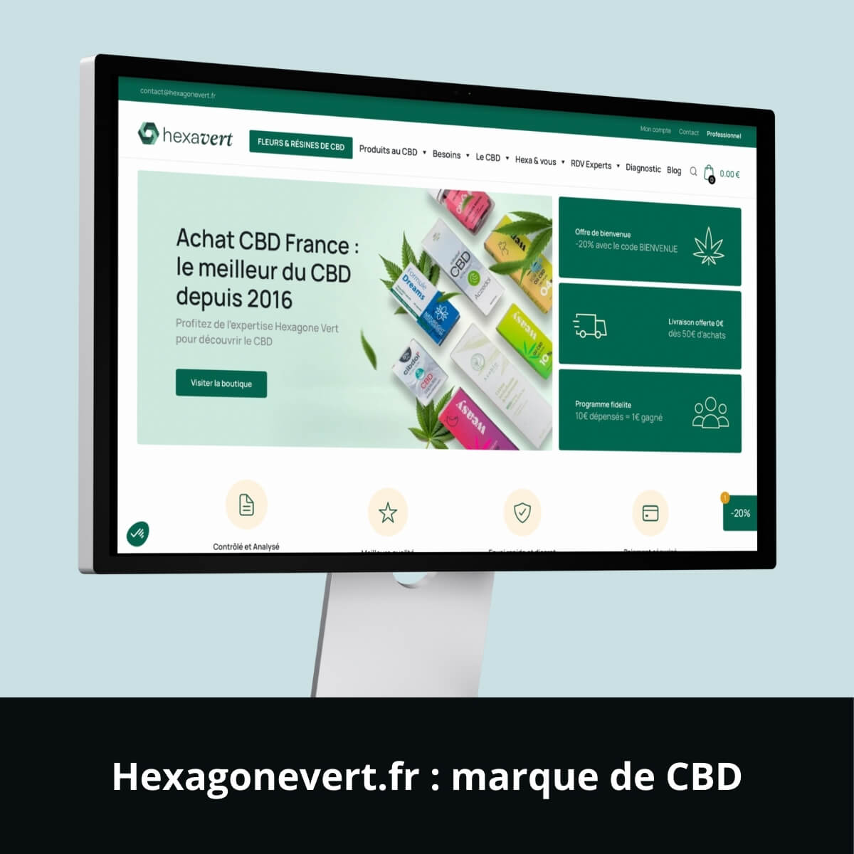 Hexagonevert.fr&nbsp;: marque de CBD