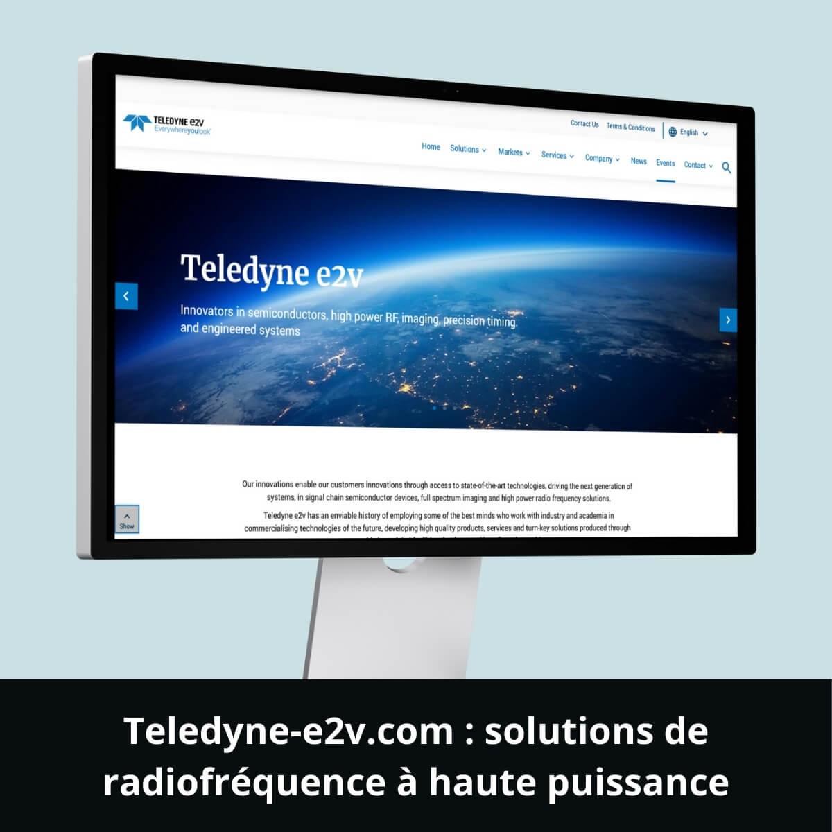 Teledyne-e2v.com&nbsp;: solutions de radiofréquence à haute puissance